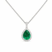 Collier Crivelli Femme in Or blanc Smeraldo 372-2292SM
